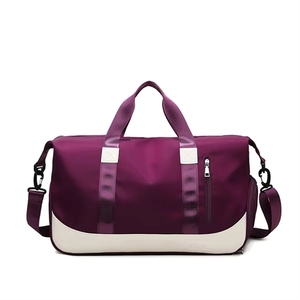 Vietnam Women <b>Waterproof</b> Weekender Overnight with Shoe Compartment Wet Pocket Nylon Sports Tote Gym <b>Bag</b> - Product Image 3