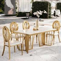 Chaise de banquet empilable en métal doré à dossier rond pour hôtel, restaurant et salle d'événements – Vente en gros
