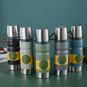 Juego de regalo de botella con aislamiento de acero inoxidable 304 personalizado de negocios con una taza, caja de regalo con dos tapas, botella de agua/ - Product Image 6