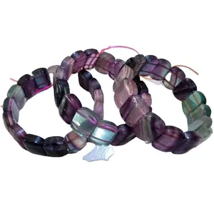 Natural Colorful fluorite amazing bangle bracelet Fashion jewelry Crystal bracelet