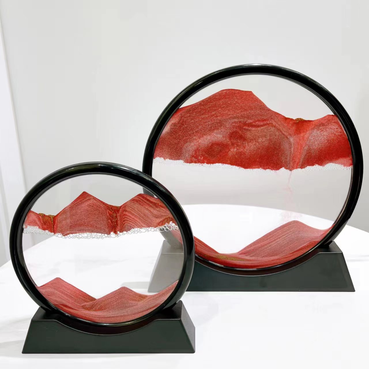 Песочные часы 3D, движущийся песок, картина с изображением гор, глубоководный песчаный пейзаж, картина с сыпучим песком для домашнего декора