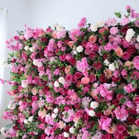 Luxuriöser handgefertigter Seidenrosen-Blumenläufer für Hochzeiten, Abschlussfeiern, Fotohintergründe, Zeremonien-Dekoration und Eingangsbereiche