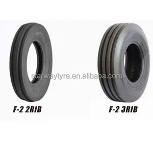 Neumáticos delanteros 4,00-12 4,00-14 4,00-16 4,50-16 Proveedores de China Fábrica de neumáticos de granja de tractor agrícola F2 Rib de China