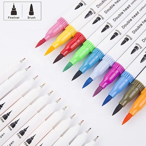 Material de Oficina y Escolar, Juego de 12 Rotuladores de Doble Punta para Dibujar, Pintar, Acuarelas, Marcadores Artísticos - Product Image 1