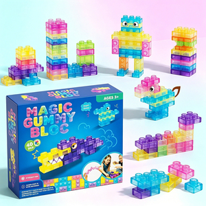 Creative Stack Cubes Preschoolers <b>Squishy</b> Rubber Construction Game Family Trip Entertainment Fine Motor Growth Toy - Product Image 1