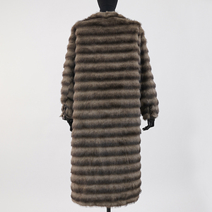 <span class=keywords><strong>Manteau</strong></span> en <span class=keywords><strong>fausse</strong></span> <span class=keywords><strong>fourrure</strong></span> long élégant épais et chaud de haute qualité pour femmes, long - Product Image 3