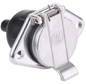 <span class=keywords><strong>Prise</strong></span> de <span class=keywords><strong>remorque</strong></span> de type Euro 7 voies 24V connecteur de <span class=keywords><strong>remorque</strong></span> à 7 broches Type S Contact à vis Métal Facile à installer Avec couvercle - Product Image 3