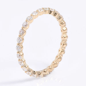 Anillo de Boda de Oro de 14K Personalizado de Lujo, Diseño Minimalista, Certificado IGI, Anillo de Compromiso con Diamante Cultivado en Laboratorio, Joyería Fina para Parejas - Product Image 2