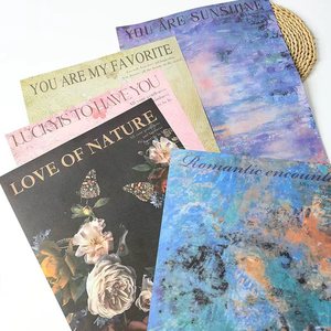 35*10cm oil painting style flower <b>wrapping</b> <b>paper</b> retro waterproof kraft <b>paper</b> colorful flower shop <b>wrapping</b> <b>paper</b> - Product Image 1