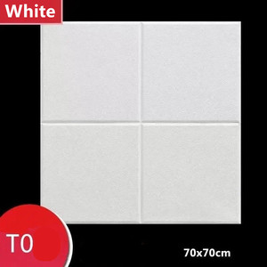 Autocollants de plafond géométriques 3D imperméables, panneaux insonorisants auto-adhésifs 70x70cm, <span class=keywords><strong>papier</strong></span> <span class=keywords><strong>peint</strong></span> de plafond pour chambre à coucher, salon, maison - Product Image 2