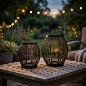 <b>Hurricane</b> Glass Candle <b>Lantern</b> with Wooden Base Vase shape - Product Image 3
