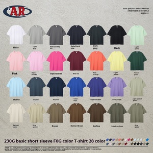 Camiseta de moda europea y americana para hombre 2026 al por mayor, 230G, de doble hilo, algodón puro, antipilling, estampada en serigrafía, manga corta - Product Image 4