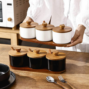 Juego de tarros de cerámica para condimentos de cocina, botella creativa, juego de tarros de cerámica a prueba de humedad para el hogar, venta al por mayor. - Product Image 4