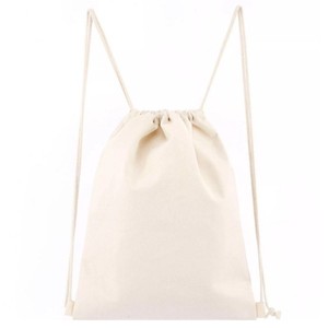 Sac de sport en toile personnalisé avec logo, idéal pour les voyages, les étudiants, le rangement, avec cordon de serrage et matériau en tissu OEM - Product Image 2