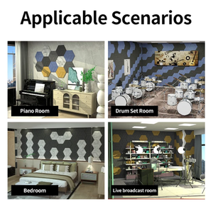 45 цветов + настраиваемые шестиугольные акустические стеновые панели, бесплатные образцы, ПЭТ-полиэфирная войлочная доска, пенная плитка - Product Image 5