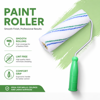 Mini rouleau à peinture DIY facile à utiliser, en polyester, avec manche en plastique, personnalisable OEM pour la peinture murale