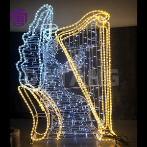 <b>Lighted</b> Christmas Acrylic Angel with LED Decoration for Hotel Resort Mall Park and Outdoor Landscape Display - Product Image 3