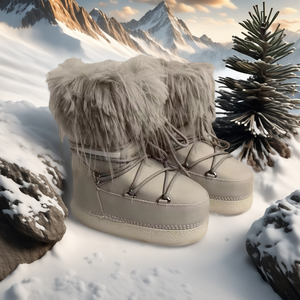 Botas de Nieve para Mujer, Invierno 2026, Nuevas, Térmicas, con Forro Grueso y Cálido, Diseño de Luna Espacial, Cómodas - Product Image 3