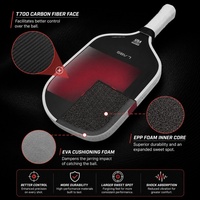 Raquette de pickleball Boomstick Gen5 en fibre de carbone T700 thermoformée, noyau Boom en EPP pur de 16 mm, bord en EVA, Power LABS Project OEM Custom
