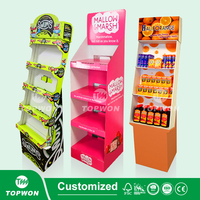 Support d'affichage personnalisé en carton ondulé pour bonbons, snacks, café, chocolat, pain, chips, noix, pour supermarchés