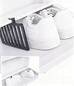 Tủ giày màu trắng sang trọng thiết kế truyền thống thanh lịch tùy chọn treo tường cho trang trí nhà hiện đại tiết kiệm không gian sàn không gian sống - Product Image 6