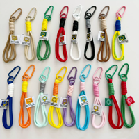 En gros, porte-clés promotionnel en nylon tressé style boxe, cordon de suspension pour voiture et téléphone portable, accessoires de charme chics
