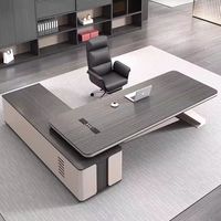Bureau de direction rectangulaire de style chinois pour PDG, président, directeur, avec chaise de bureau, ensemble commercial
