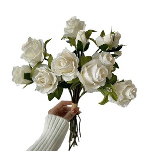 <b>Artificial</b> Rose <b>Bouquet</b> 13 Heads Silk Flower High Simulation Vintage Wedding Prop Home Decoration - Product Image 5