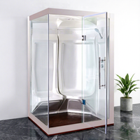 Sauna vapeur miniature sur mesure OEM pour 2 à 4 personnes, en acrylique avec porte en verre, générateur de vapeur humide, salle de vapeur humide