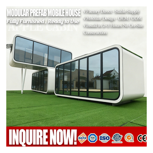 Casa Prefabricada Moderna de 20 pies/40 pies, Oficina Móvil Popular Tipo Cabaña Apple, Hecha de Contenedor para Uso Hotelero - Product Image 1