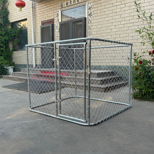 คอกสุนัขแบบเดินเข้าได้ ขนาด 13 <span class=keywords><strong>x</strong></span> <span class=keywords><strong>10</strong></span> ฟุต ทำจากโลหะ พร้อมหลังคาผ้าคลุมระบายอากาศ และซิปปิดลายสัตว์ - Product Image 3