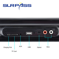 Système de cinéma maison stéréo avec caisson de basses intégré S41, barre de son TV, barre de son sans fil Bluetooth pour ordinateur de bureau