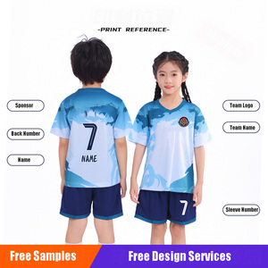 เสื้อฟุตบอลเด็กแบบตาข่ายสไตล์วินเทจสำหรับซับลิเมชั่นขายส่ง เสื้อฝึกซ้อมฟุตบอลสำหรับเด็ก - Product Image 2