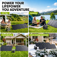 Kit de panneaux solaires pliables ultra-efficaces 400W, 25% d'efficacité, monocristallin, IP67, chargeur solaire portable pour station d'alimentation