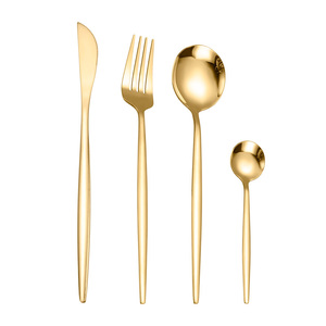 LEBO 24pcs Couverts Coffret Cadeau Cuisine Restaurant Acier Inoxydable Or Couverts Set pour Mariage - Product Image 6