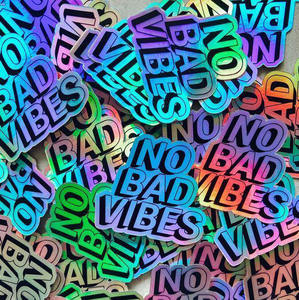 공장 가격 혼합 스타일 디자인 사용자 정의 UV 증거 방수 홀로그램 PVC 스티커 다이 컷 비닐 레이저 홀로그램 스티커 - Product Image 2