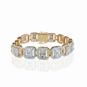 กำไลข้อมือเพชรแท้หรือเพชรเลี้ยงในห้องปฏิบัติการ ดีไซน์หรูหรา สง่างาม ประดับเพชรระยิบระยับ สำหรับผู้หญิง - Product Image 1