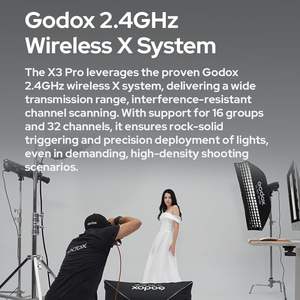Déclencheur sans fil Godox X3Pro C/N/S Flash haute vitesse TTL Synchronisation automatique Écran tactile <span class=keywords><strong>OLED</strong></span> haute définition pour Nikon Canon - Product Image 3