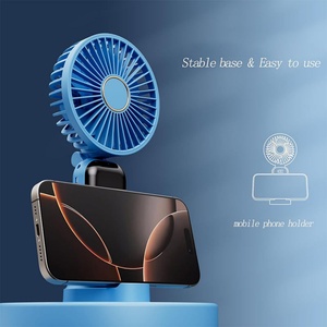 Ventilateur portable rechargeable USB 3-en-1 avec affichage numérique 5 vitesses, ventilateur de cou et de bureau pliable pour la maison et la voiture - Product Image 5