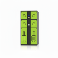 Casier à bagages électronique intelligent en métal assemblé pour les attractions touristiques et les musées avec accès mobile et par carte, durable et résistant à la rouille
