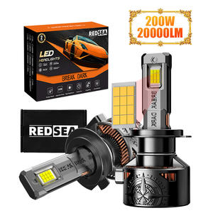 Redsea R20b Super Helder 200W 50000lm Twee Koperen Buizen Auto Led Koplampen Ip68 H7 Led Auto H4 H11 High Power Led Koplampen - Product Image 1