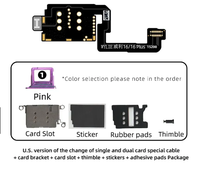 Kits flexibles Wylie eSim pour iPhone 16 16 plus esim convertis en réparation d'assemblage de carte SlM simple double