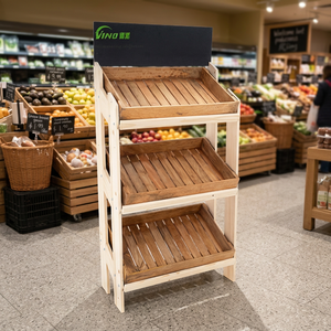 Estante de Exhibición Ligero para Supermercado con 4 Niveles, Doble Cara, de Acero Laminado en Frío y MDF, para Publicidad en Tiendas - Product Image 3