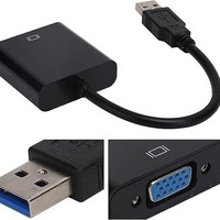 Câble adaptateur USB 3.0 vers VGA transfrontalier pour extension PC-écran avec blindage en cuivre