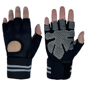 Guantes deportivos unisex para fitness, transpirables, que absorben el sudor, impermeables, <span class=keywords><strong>con</strong></span> muñecas reforzadas, correa ajustable para la muñeca, para gimnasio - Product Image 2