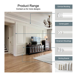 Rodapié de Estilo Tradicional PS, Aspecto de Madera Maciza Marrón, Marco <span class=keywords><strong>Lacado</strong></span>, Ligero, Impermeable, Rodapié de Pared - Product Image 6