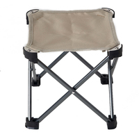 Chaise de jardin pliable en aluminium Goodwin, mini tabouret pliant portable pour l'extérieur