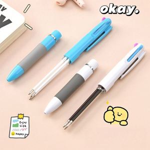 Wholesale Colorful <b>Retractable</b> Ballpoint <b>Pen</b> Soft Rubber Grip Click <b>Pen</b> for Office School Promotional Gift Custom Logo - Product Image 2