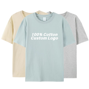 <span class=keywords><strong>T</strong></span>-<span class=keywords><strong>shirt</strong></span> unisexe en tissu de coton confortable <span class=keywords><strong>T</strong></span>-<span class=keywords><strong>shirt</strong></span> en tricot sérigraphie pour hommes avec logo d'impression personnalisé - Product Image 1