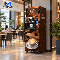 Mesin Penjual Kopi Otomatis untuk Lobi Hotel dengan Pembaca Kartu Pembayaran Uang Kertas dan Koin serta Empat Pilihan Rasa Panas dan Dingin